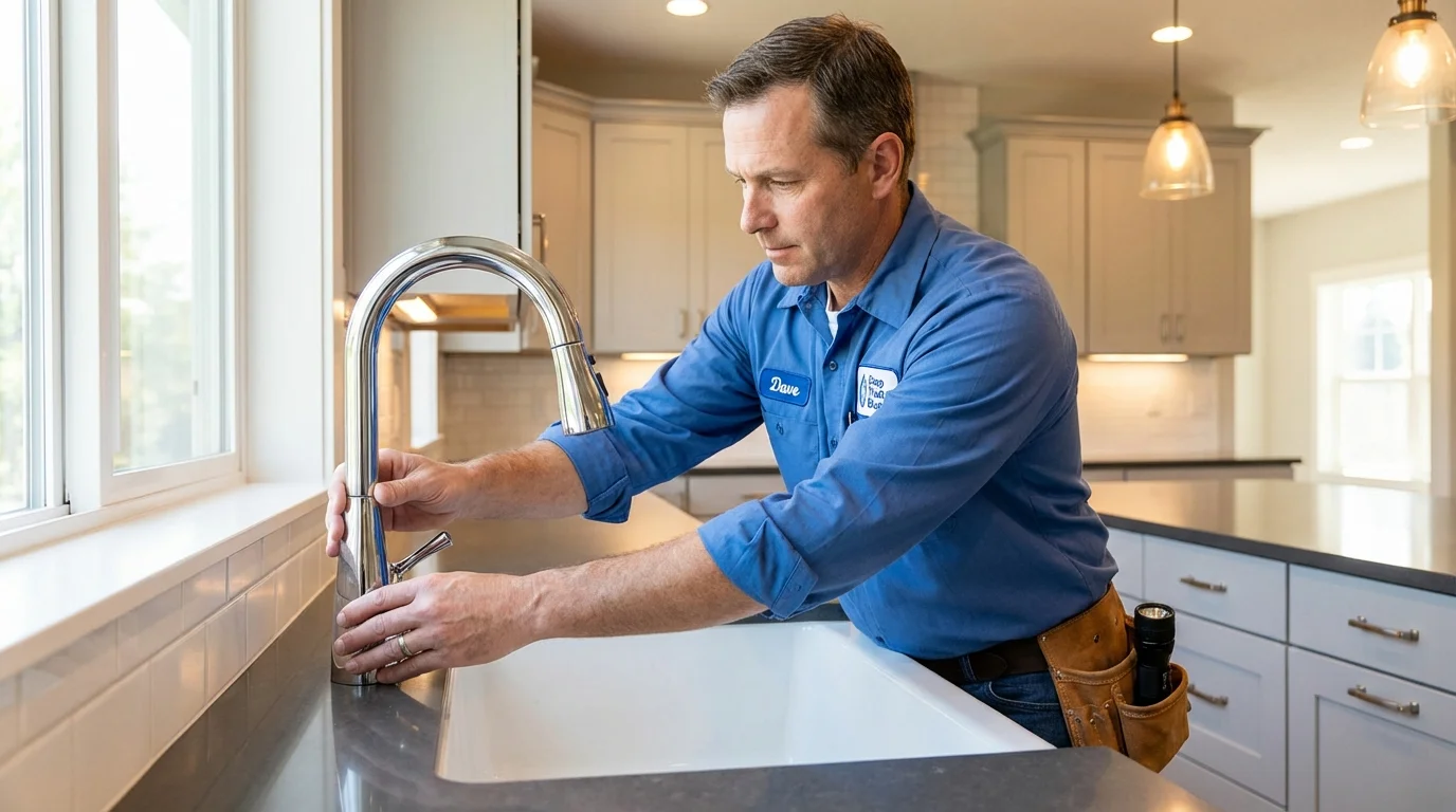 Kitchen faucet installation by Johns Plumbing LLC in Buckeystown